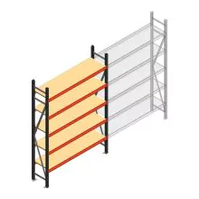 Weitspannregal AR 2000x1610x400 mm (hxbxt) 5 Ebenen anthrazit Anfangsregal