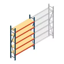 Weitspannregal AR 2000x1610x400 mm (hxbxt) 5 Ebenen blau Anfangsregal