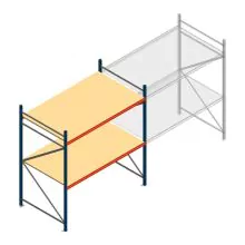 Weitspannregal AR 2000x1850x1200 mm (hxbxt) 2 Ebenen blau Anfangsregal