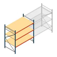 Weitspannregal AR 2000x1850x1200 mm (hxbxt) 3 Ebenen blau Anfangsregal