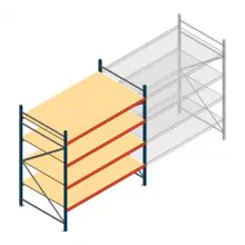 Weitspannregal AR 2000x1850x1200 mm (hxbxt) 4 Ebenen blau Anfangsregal