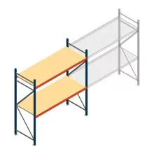 Weitspannregal AR 2000x2250x800 mm (hxbxt) 2 Ebenen blau Anfangsregal