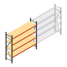 Weitspannregal AR 2000x2700x600 mm (hxbxt) 4 Ebenen anthrazit Anfangsregal