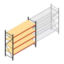 Weitspannregal AR 2000x2700x800 mm (hxbxt) 4 Ebenen anthrazit Anfangsregal
