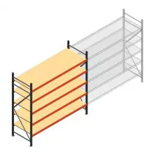 Weitspannregal AR 2000x2700x800 mm (hxbxt) 5 Ebenen anthrazit Anfangsregal