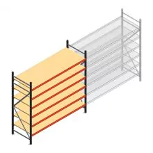 Weitspannregal AR 2000x2700x800 mm (hxbxt) 6 Ebenen anthrazit Anfangsregal