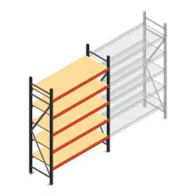 Weitspannregal AR 2250x1610x600 mm (hxbxt) 5 Ebenen anthrazit Anfangsregal