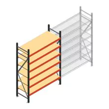 Weitspannregal AR 2250x1610x600 mm (hxbxt) 6 Ebenen anthrazit Anfangsregal