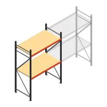 Weitspannregal AR 2250x1610x800 mm (hxbxt) 2 Ebenen anthrazit Anfangsregal