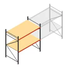 Weitspannregal AR 2250x1850x1200 mm (hxbxt) 2 Ebenen anthrazit Anfangsregal