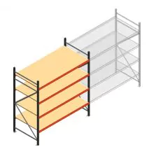 Weitspannregal AR 2250x1850x900 mm (hxbxt) 4 Ebenen anthrazit Anfangsregal