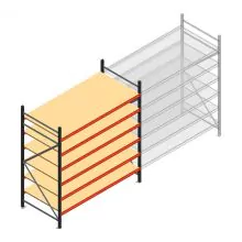 Weitspannregal AR 2250x1850x900 mm (hxbxt) 6 Ebenen anthrazit Anfangsregal