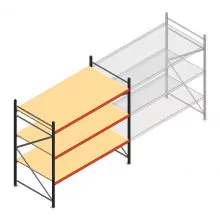 Weitspannregal AR 2250x2700x1200 mm (hxbxt) 3 Ebenen anthrazit Anfangsregal