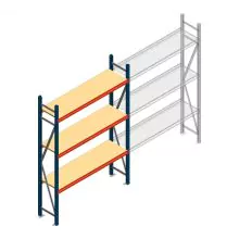 Weitspannregal AR 2500x1610x400 mm (hxbxt) 3 Ebenen blau Anfangsregal