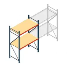 Weitspannregal AR 2500x1610x800 mm (hxbxt) 2 Ebenen blau Anfangsregal