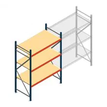 Weitspannregal AR 2500x1610x800 mm (hxbxt) 3 Ebenen blau Anfangsregal