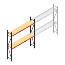 Weitspannregal AR 2500x1850x500 mm (hxbxt) 2 Ebenen anthrazit Anfangsregal