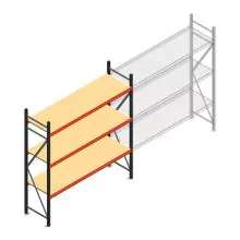 Weitspannregal AR 2500x2250x600 mm (hxbxt) 3 Ebenen anthrazit Anfangsregal