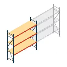 Weitspannregal AR 2500x2250x600 mm (hxbxt) 3 Ebenen blau Anfangsregal
