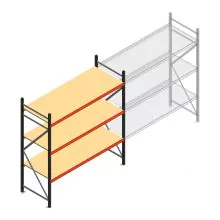 Weitspannregal AR 2500x2250x800 mm (hxbxt) 3 Ebenen anthrazit Anfangsregal