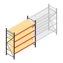 Weitspannregal AR 2500x2250x800 mm (hxbxt) 4 Ebenen anthrazit Anfangsregal