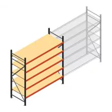 Weitspannregal AR 2500x2250x800 mm (hxbxt) 5 Ebenen anthrazit Anfangsregal