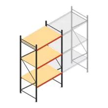 Weitspannregal AR 3000x1610x1000 mm (hxbxt) 3 Ebenen anthrazit Anfangsregal