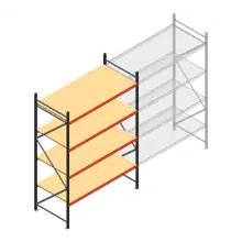 Weitspannregal AR 3000x1850x1000 mm (hxbxt) 4 Ebenen anthrazit Anfangsregal