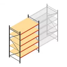 Weitspannregal AR 3000x1850x1200 mm (hxbxt) 5 Ebenen anthrazit Anfangsregal