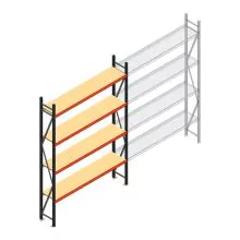 Weitspannregal AR 3000x1850x500 mm (hxbxt) 4 Ebenen anthrazit Anfangsregal