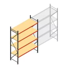 Weitspannregal AR 3000x1850x800 mm (hxbxt) 4 Ebenen anthrazit Anfangsregal