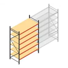 Weitspannregal AR 3000x1850x900 mm (hxbxt) 6 Ebenen anthrazit Anfangsregal