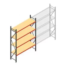 Weitspannregal AR 3000x2250x600 mm (hxbxt) 4 Ebenen anthrazit Anfangsregal
