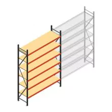 Weitspannregal AR 3000x2250x600 mm (hxbxt) 6 Ebenen anthrazit Anfangsregal