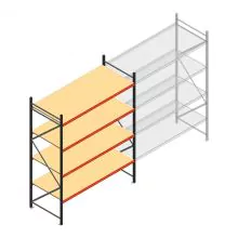 Weitspannregal AR 3000x2700x1000 mm (hxbxt) 4 Ebenen anthrazit Anfangsregal