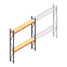 Weitspannregal AR 3000x2700x400 mm (hxbxt) 2 Ebenen verzinkt Anfangsregal