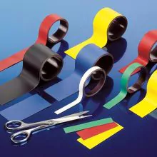 Beschreibbare magnetische Etiketten 100 x 15 gelb