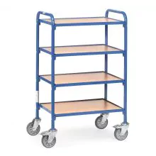 Beistellwagen 250 kg mit 4 Holzetagen 630x470
