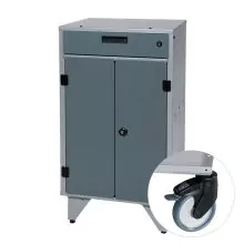 Computerschrank für Laptop mit Schublade und Türen fahrbar