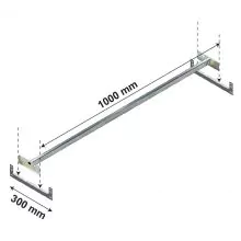 Konfektionsstange Ebene Medium Duty 1000x300 mm (bxt)