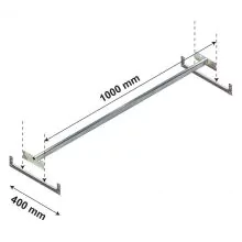 Konfektionsstange Ebene Medium Duty 1000x400 mm (bxt)