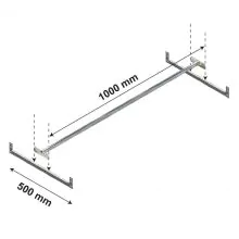 Konfektionsstange Ebene Medium Duty 1000x500 mm (bxt)