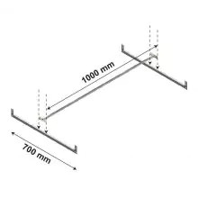 Konfektionsstange Stufe Medium Duty 1000x700 mm (bxt)