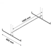 Konfektionsstangen Ebene Medium Duty 1000x800 mm (bxt)