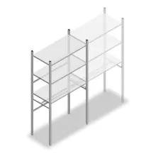 Konfektionsregal Medium Duty 2000x1000x500 mm (hxbxt) 1 Stange 3 Fachböden Anfangsregal