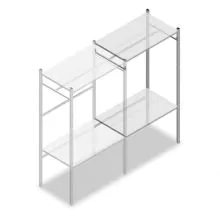 Konfektionsregal Medium Duty 2000x1000x600 mm (hxbxt) 1 Stange 2 Fachböden Anbauregal