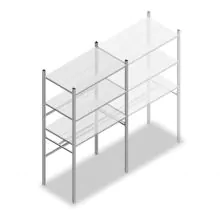 Konfektionsregal Medium Duty 2000x1000x600 mm (hxbxt) 1 Stange 3 Fachböden Anfangsregal
