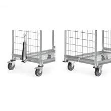 Deichsel und Kupplung für Kommissionierwagen mit Ladeflächenbreite von 610 mm