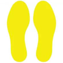 Vloermarkering Voetstap L+R 100x300mm Geel