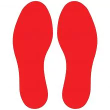 Vloermarkering Voetstap L+R 100x300mm Rood